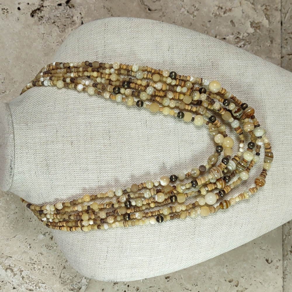 Jay Strongwater Layered  6 Strand Necklace